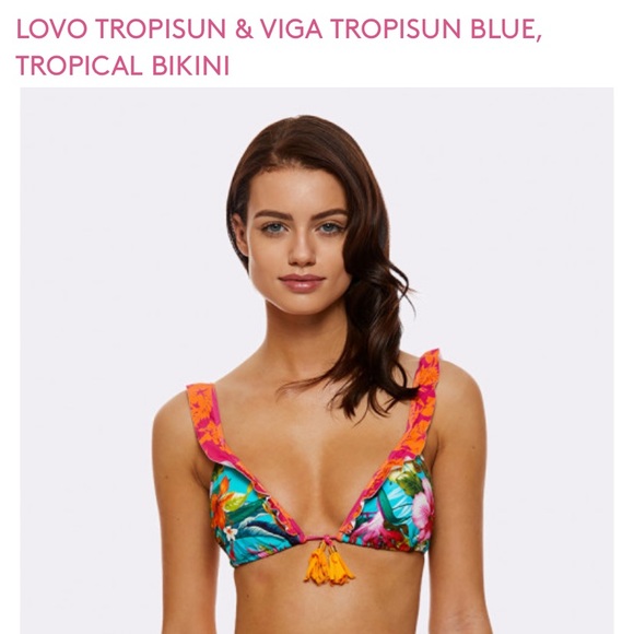 Beautiful tropical bikini top 😍🥰 NWOT - Picture 6 of 8
